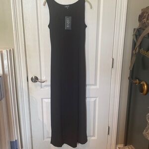 LBISSE size S black maxi tank dress NWT